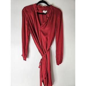 VELVET By Graham & Spencer Red Viscose Mini Dress Marsh Xs $248